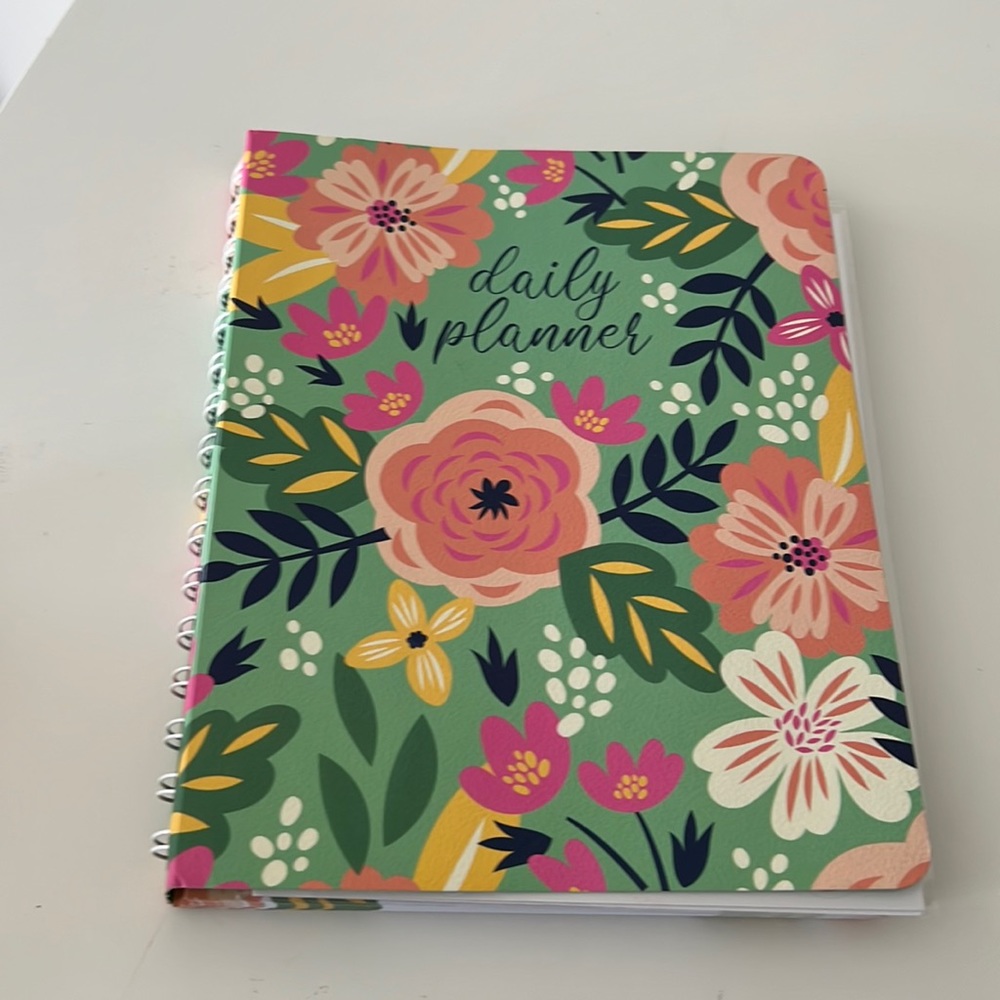 Daily Planner with Floral Stickers